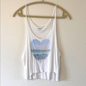 White Express Crop Tank Top